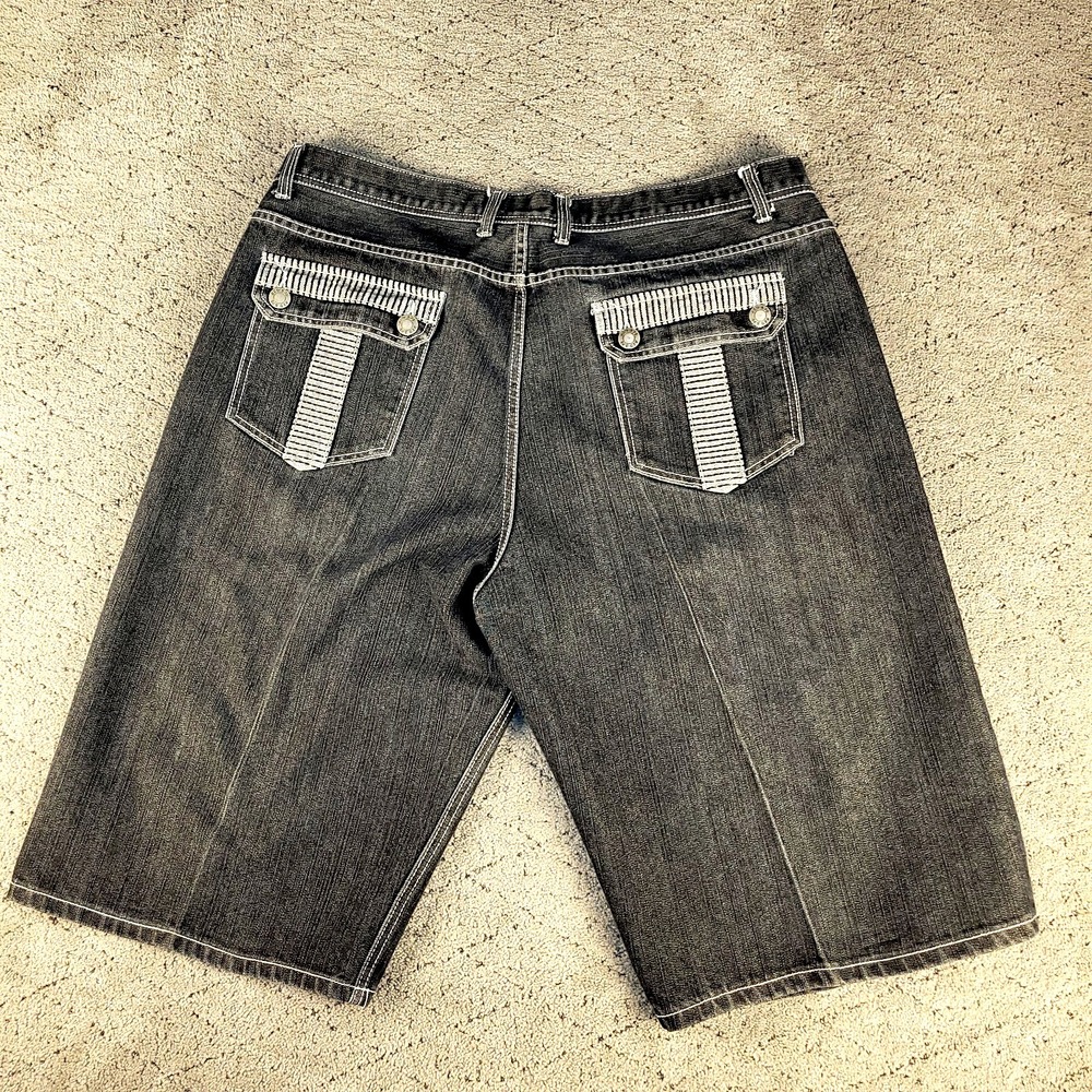 Red Ape Shorts Mens 44 Blue Baggy Wide Leg Skater Hip Hop Streetwear Denim 15"